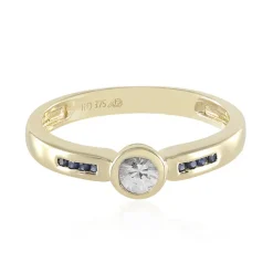 Weißer Saphir-Goldring (Adela Gold)