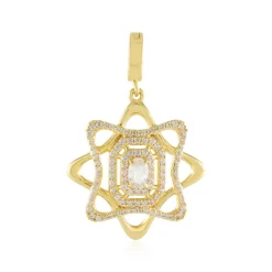 Weißer Saphir-Silberanhänger