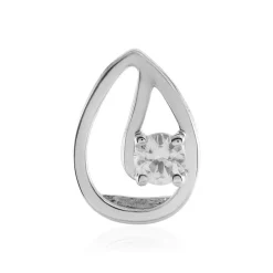 Weißer Saphir-Silberanhänger