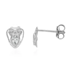 Weißer Saphir-Silberohrringe