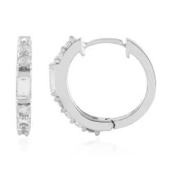 Weißer Saphir-Silberohrringe (Adela Silber)