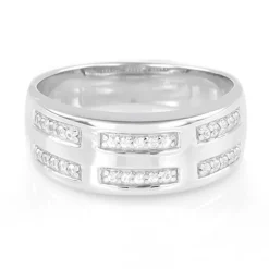 Weißer Saphir-Silberring