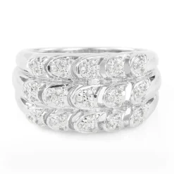 Weißer Saphir-Silberring