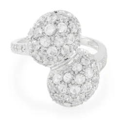 Weißer Saphir-Silberring