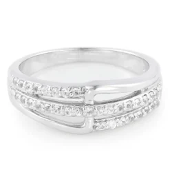 Weißer Saphir-Silberring