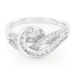 Weißer Saphir-Silberring