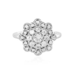 Weißer Saphir-Silberring