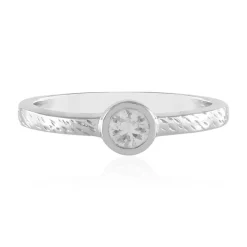 Weißer Saphir-Silberring