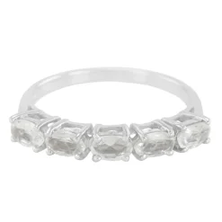 Weißer Saphir-Silberring