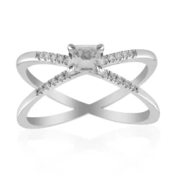 Weißer Saphir-Silberring