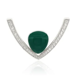 Weißer Topas-Silberanhänger