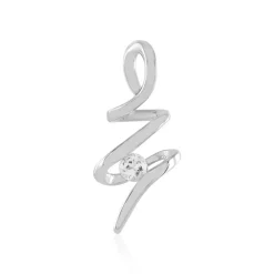 Weißer Topas-Silberanhänger