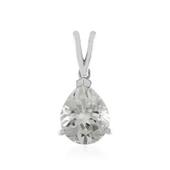 Weißer Topas-Silberanhänger