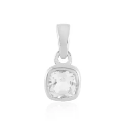 Weißer Topas-Silberanhänger