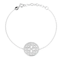 Weißer Topas-Silberarmband