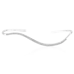 Weißer Topas-Silberarmreif