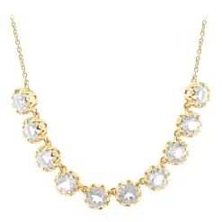 Weißer Topas-Silbercollier