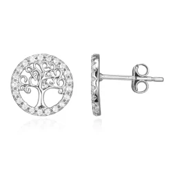 Weißer Topas-Silberohrringe