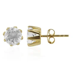 Weißer Topas-Silberohrringe