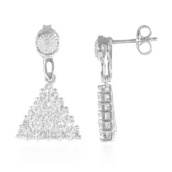 Weißer Topas-Silberohrringe