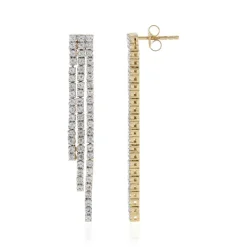 Weißer Topas-Silberohrringe