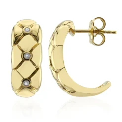 Weißer Topas-Silberohrringe