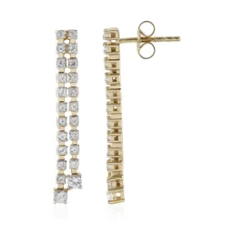 Weißer Topas-Silberohrringe