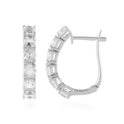 Weißer Topas-Silberohrringe