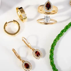 Weißer Topas-Silberohrringe