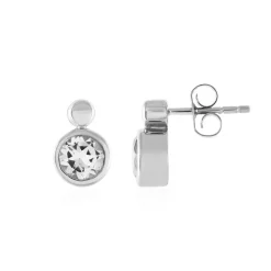 Weißer Topas-Silberohrringe