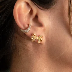 Weißer Topas-Silberohrringe