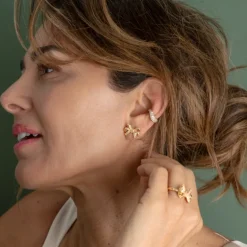 Weißer Topas-Silberohrringe