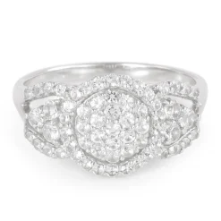 Weißer Topas-Silberring