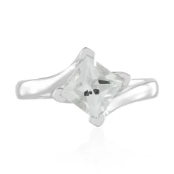 Weißer Topas-Silberring