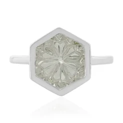 Weißer Topas-Silberring