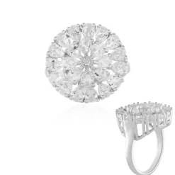 Weißer Topas-Silberring