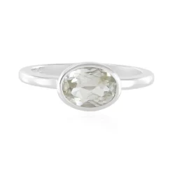 Weißer Topas-Silberring