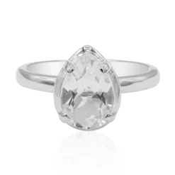 Weißer Topas-Silberring