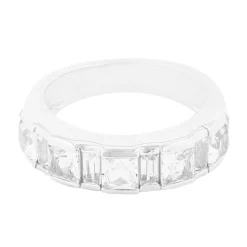 Weißer Topas-Silberring