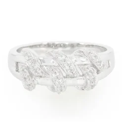 Weißer Topas-Silberring