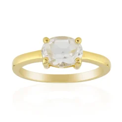 Weißer Topas-Silberring