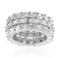 Weißer Topas-Silberring