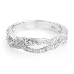 Weißer Topas-Silberring