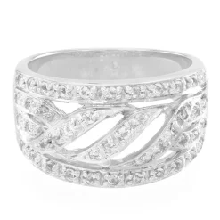 Weißer Topas-Silberring