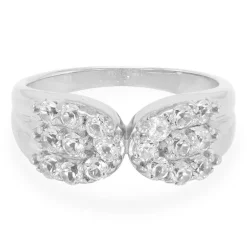 Weißer Topas-Silberring