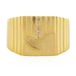 Weißer Topas-Silberring