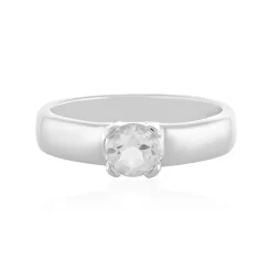 Weißer Topas-Silberring