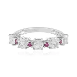 Weißer Topas-Silberring