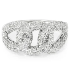 Weißer Topas-Silberring