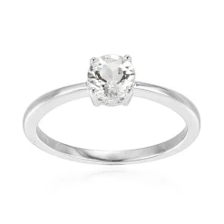 Weißer Topas-Silberring